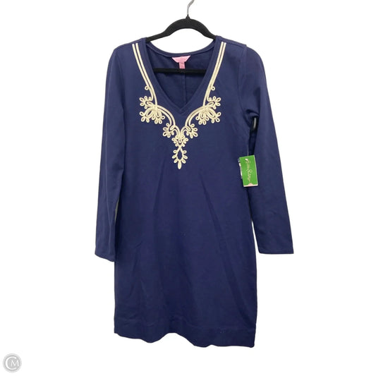 Dress Designer By Lilly Pulitzer In Blue & White, Size: M