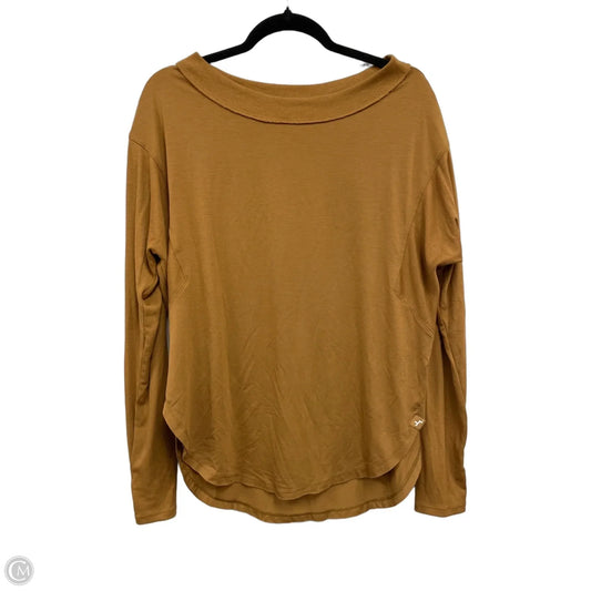 Athletic Top Long Sleeve Crewneck By Joy Lab In Bronze, Size: M