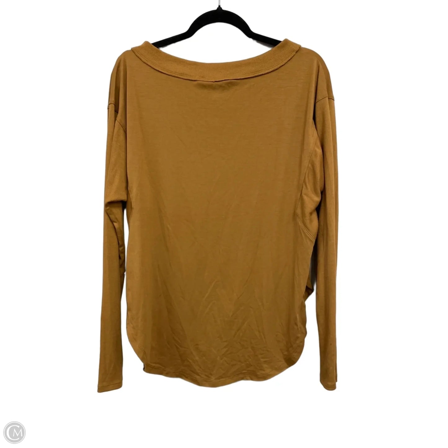 Athletic Top Long Sleeve Crewneck By Joy Lab In Bronze, Size: M