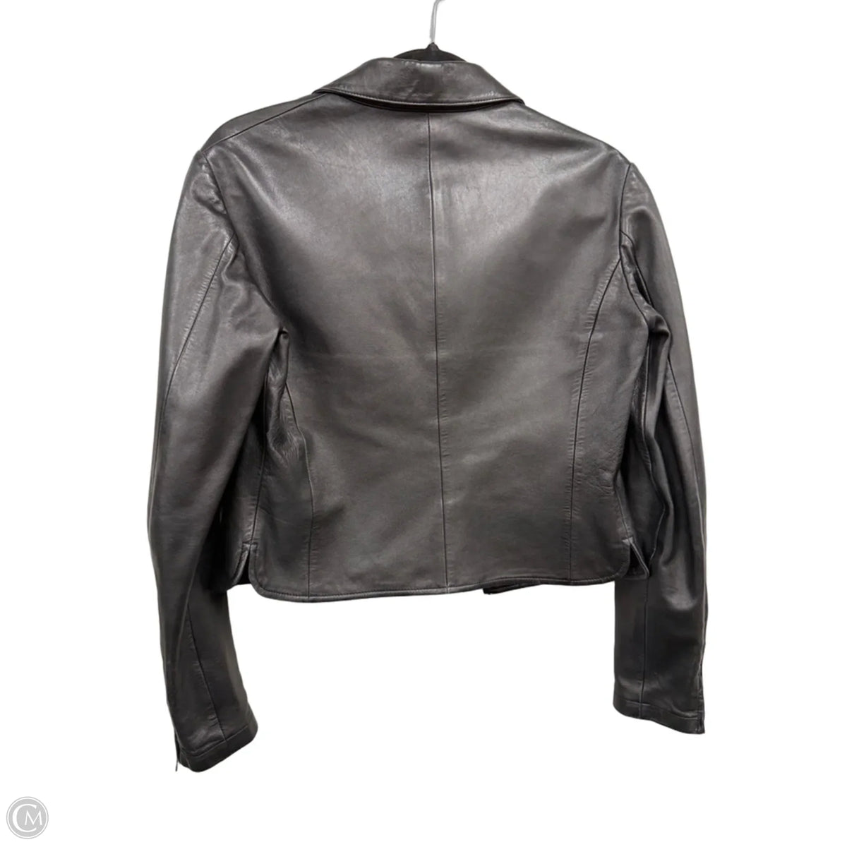 Jacket Leather By Calvin Klein In Black, Size: Xs