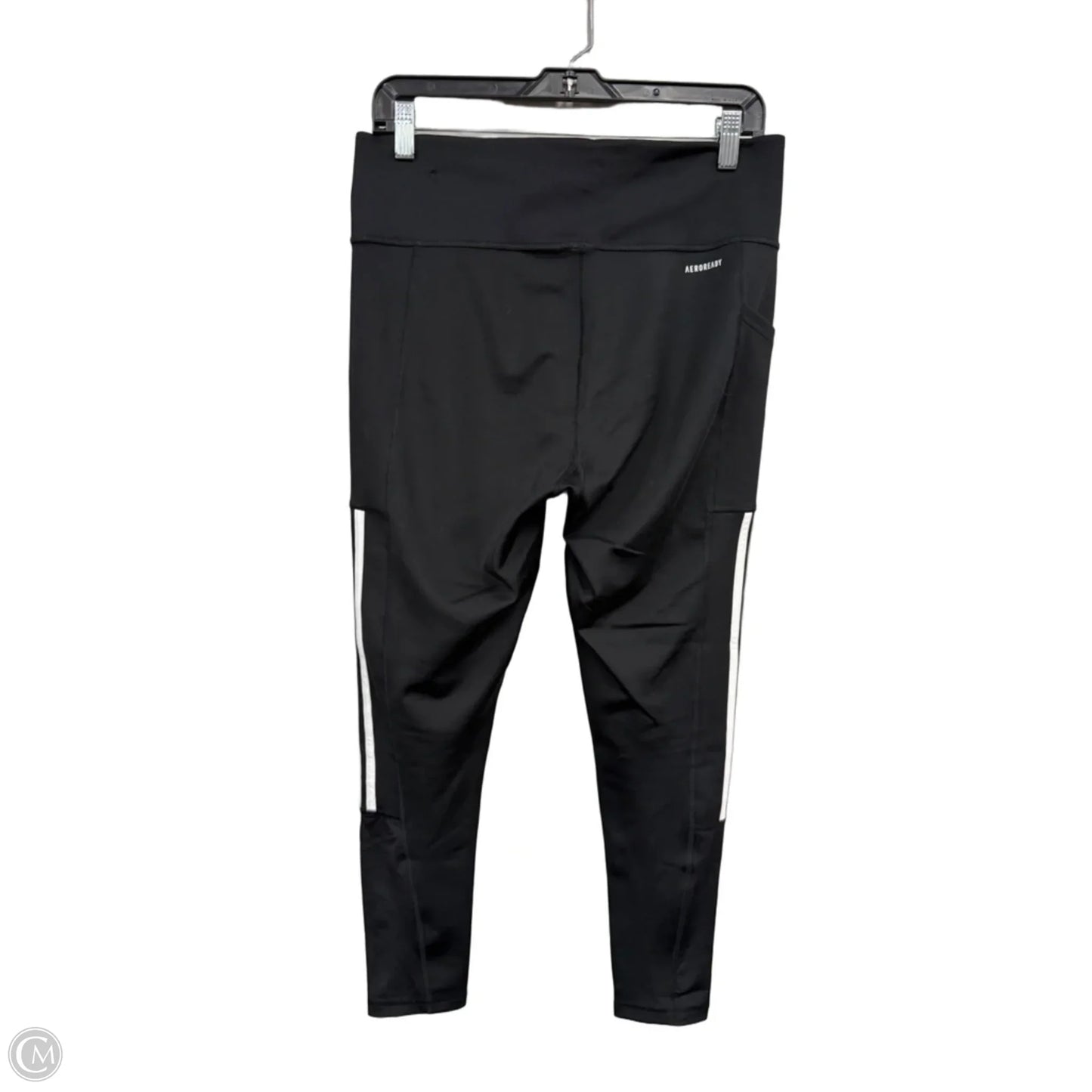 Athletic Pants By Adidas In Black & White, Size: L