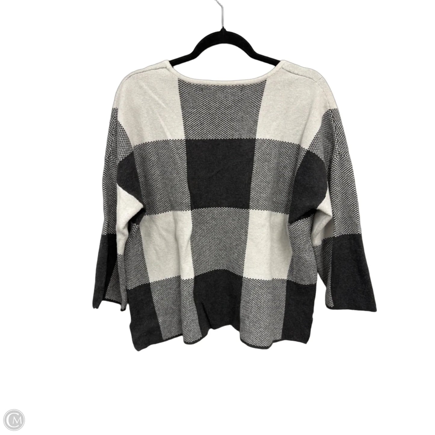Sweater By Max Studio In Grey & White, Size: Xl