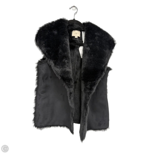 Vest Faux Fur & Sherpa By Loft In Black, Size: S