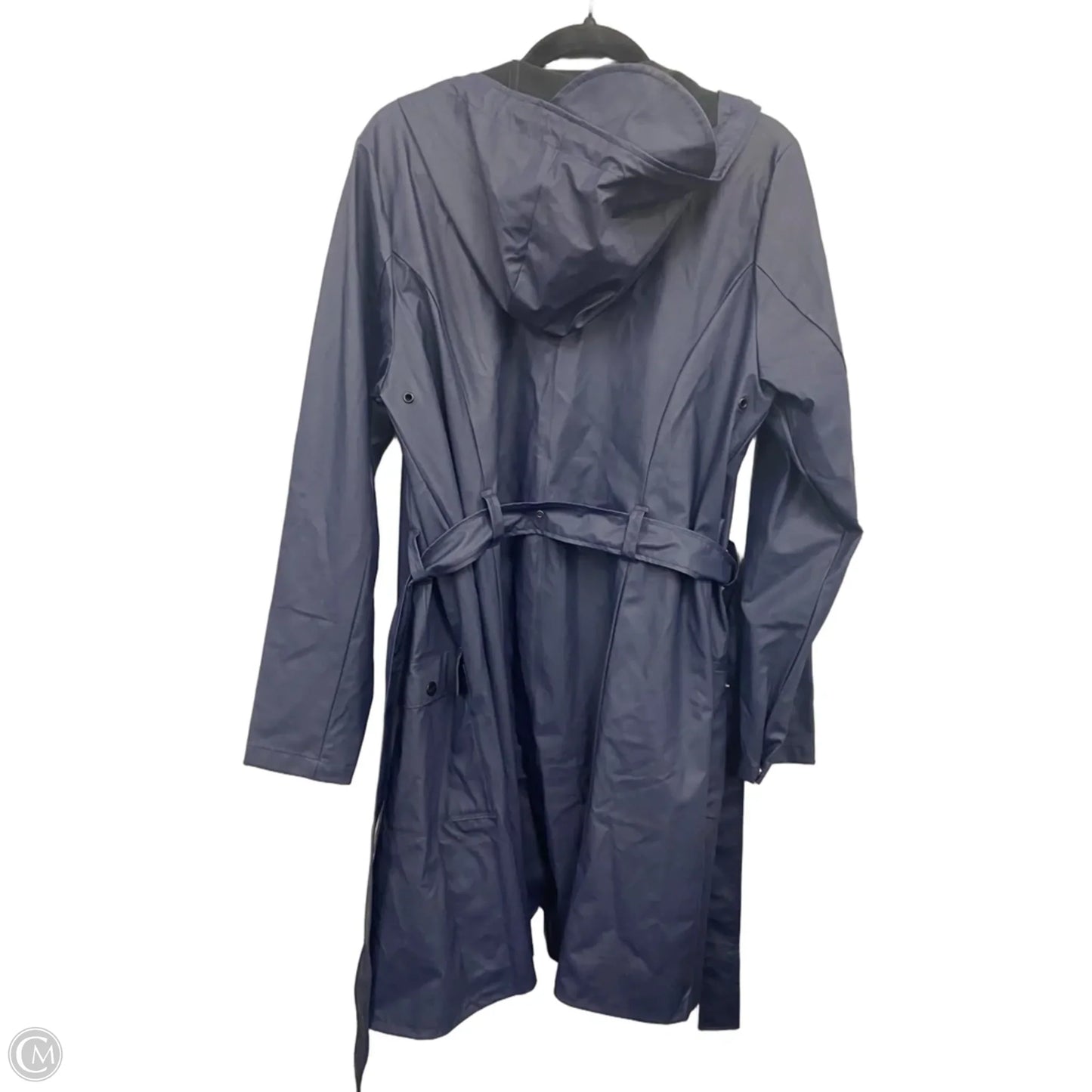 Coat Raincoat By Cmb In Navy, Size: M