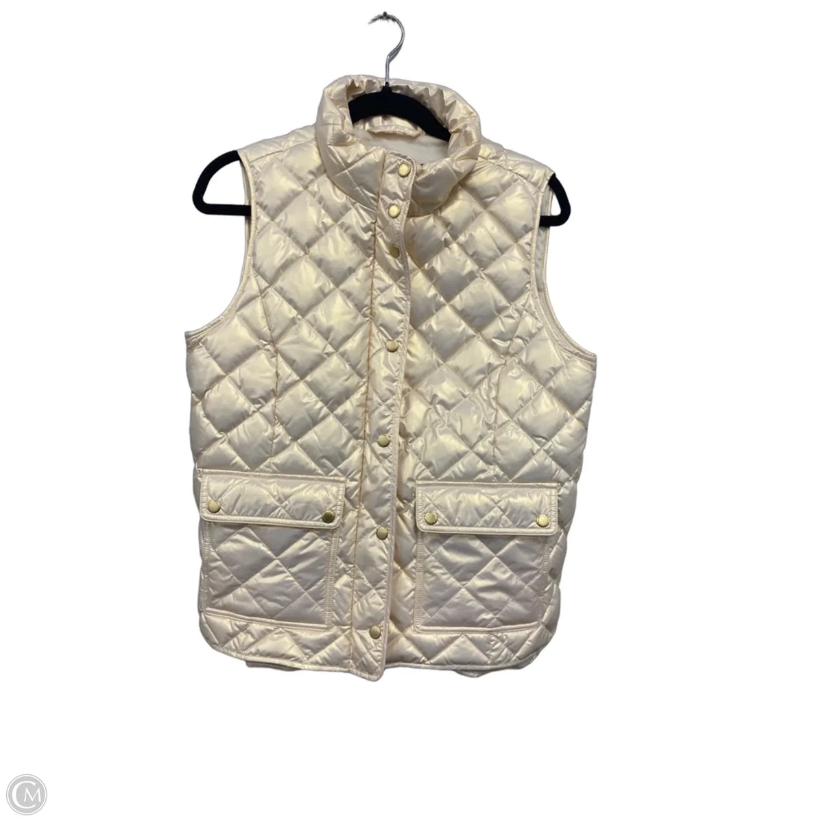 Vest Puffer & Quilted By Talbots In Gold, Size: S