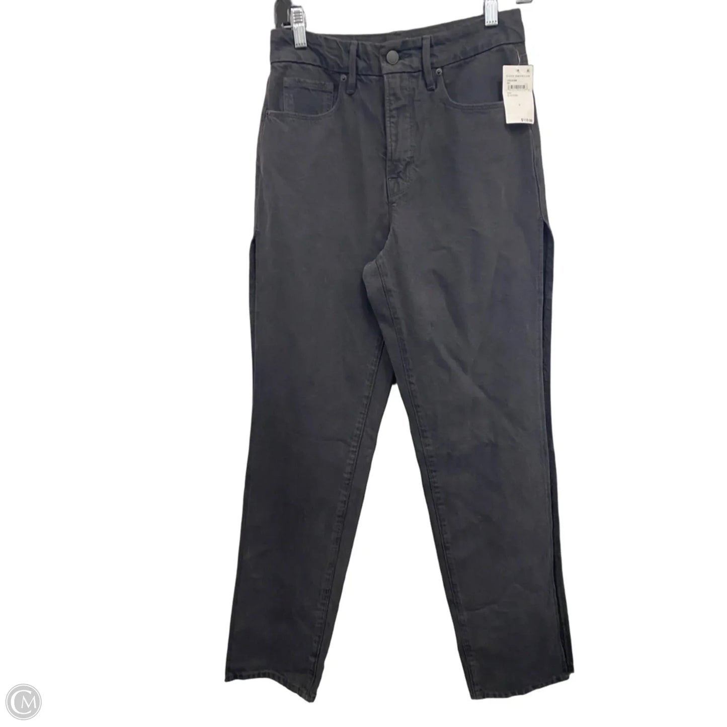 Jeans Straight By Good American In Black Denim, Size: 0