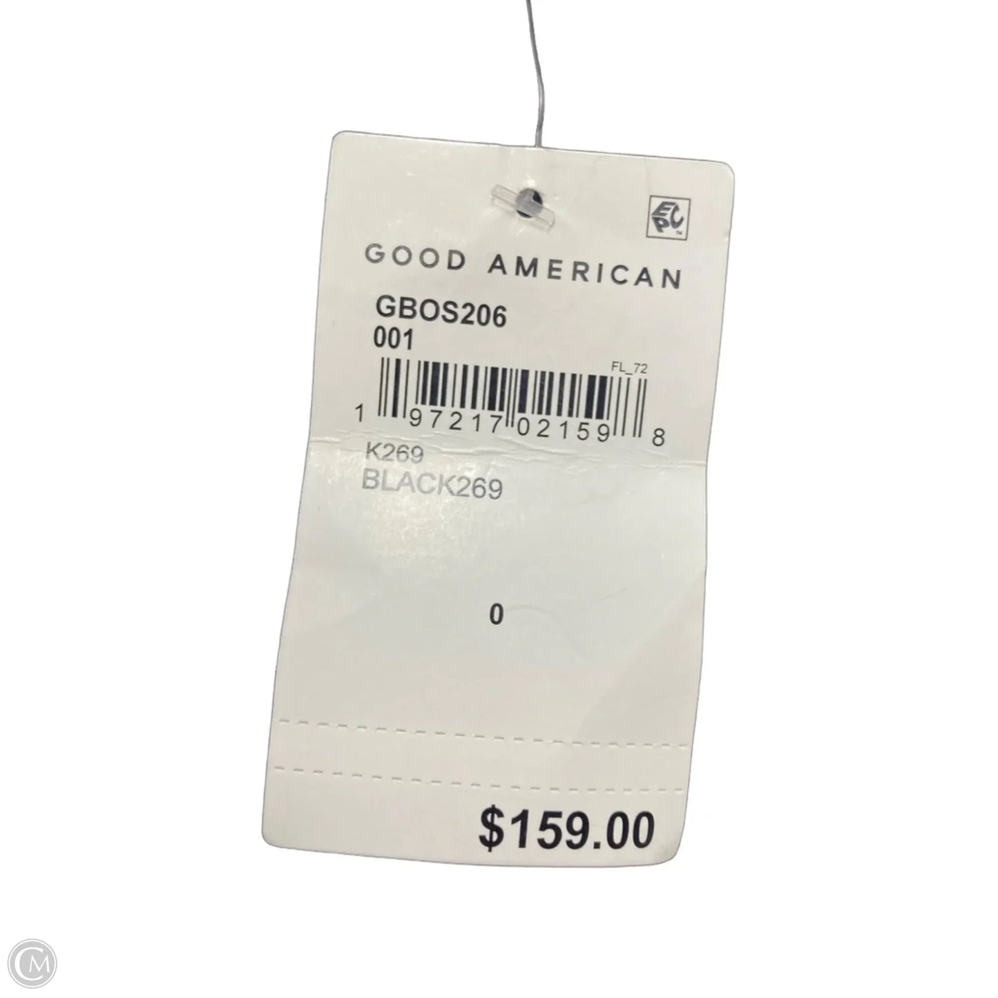 Jeans Straight By Good American In Black Denim, Size: 0