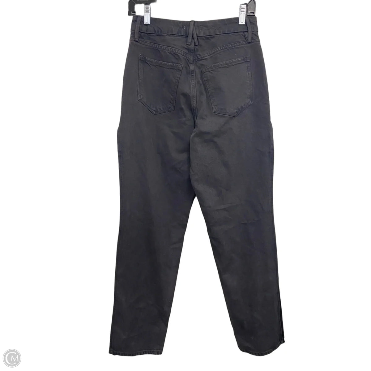 Jeans Straight By Good American In Black Denim, Size: 0