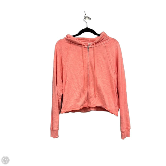 Sweatshirt Hoodie By Pink In Orange, Size: M