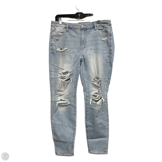 Jeans Jeggings By American Eagle In Blue Denim, Size: 16
