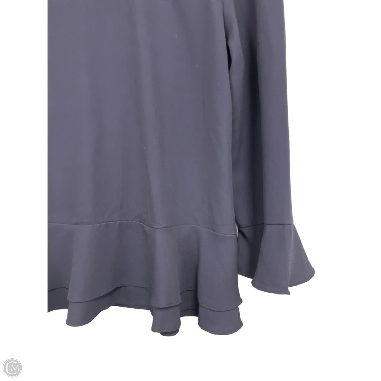 Blouse Long Sleeve By Ann Taylor In Navy, Size: S