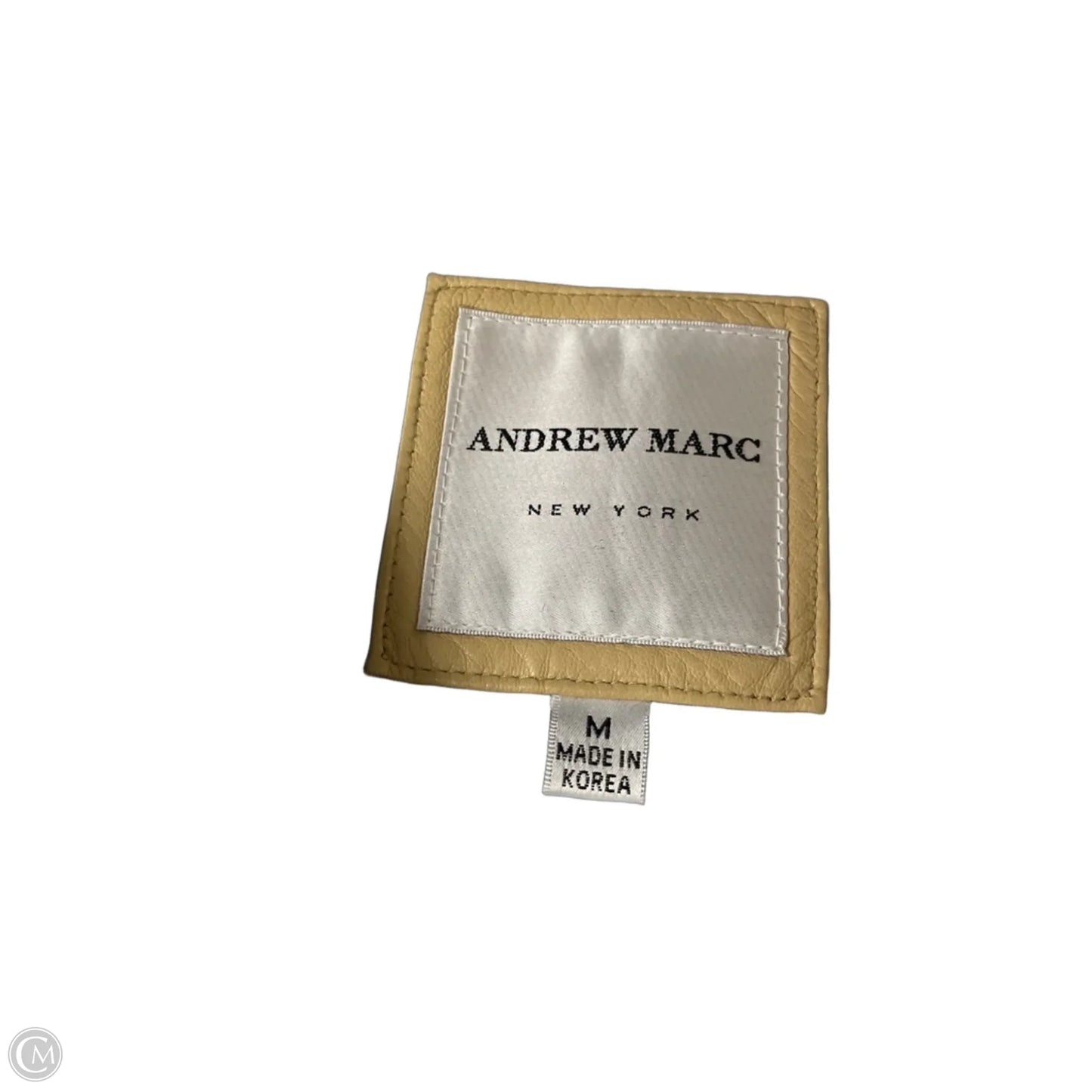 Jacket Leather By Andrew Marc In Tan, Size: M