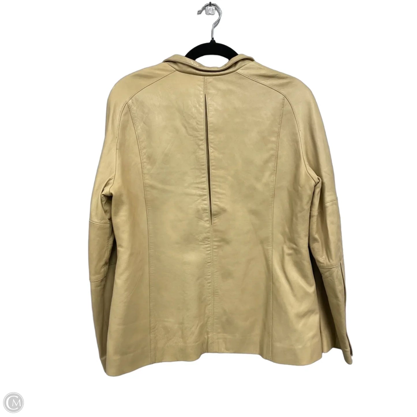 Jacket Leather By Andrew Marc In Tan, Size: M