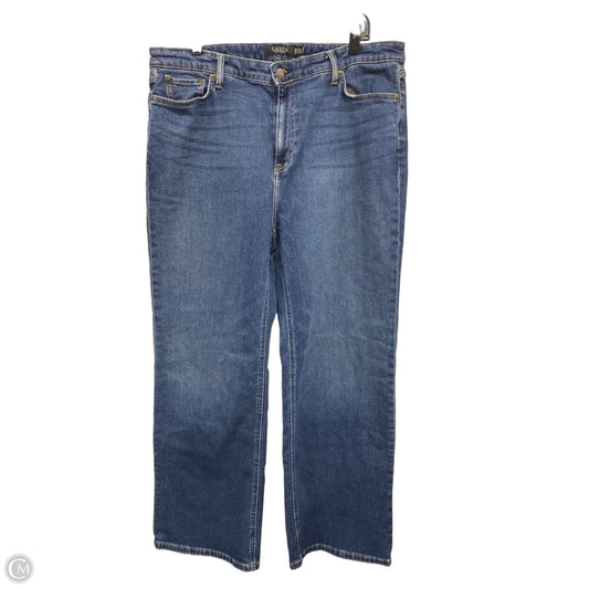 Jeans Wide Leg By Lauren By Ralph Lauren In Blue Denim, Size: 16