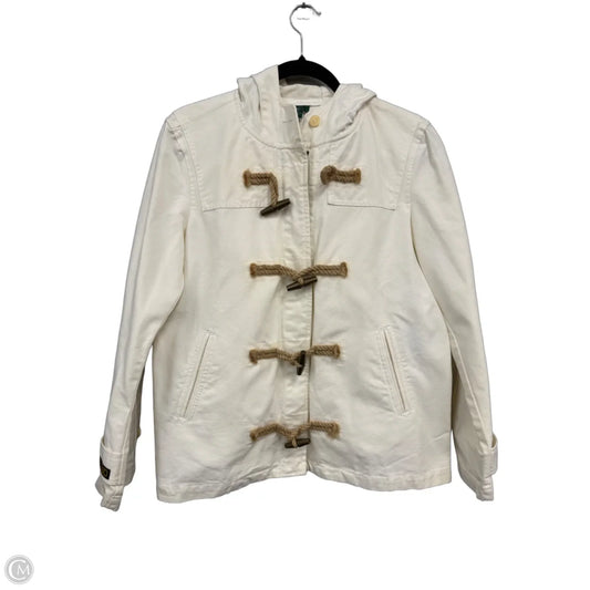 Coat Peacoat By Lauren By Ralph Lauren In Cream, Size: L