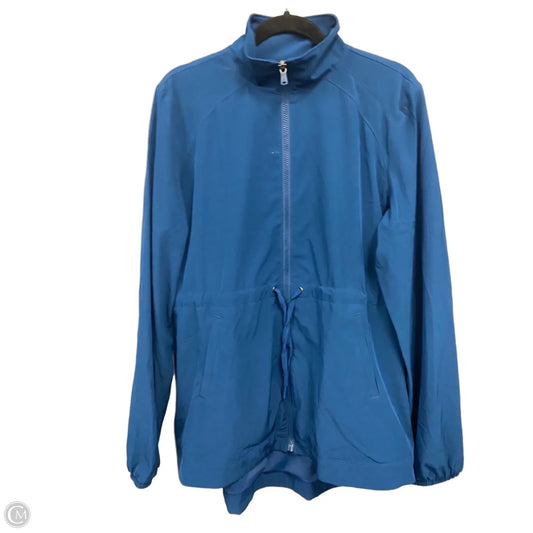 Athletic Jacket By Tek Gear In Blue, Size: L
