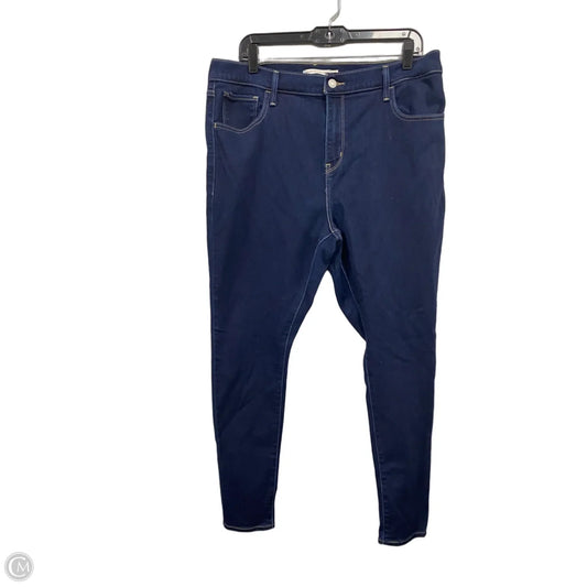 Jeans Skinny By Levis In Blue Denim, Size: 16
