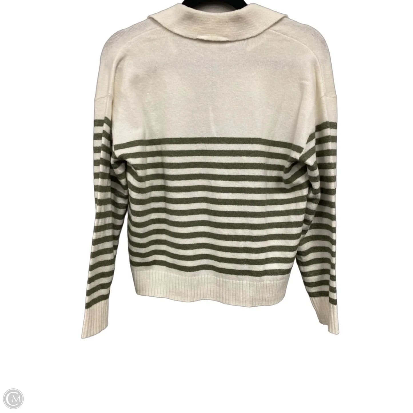 Sweater By Loft In Green & White, Size: Sp