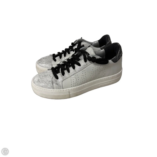 Shoes Sneakers By P448 In Silver & White, Size: 7