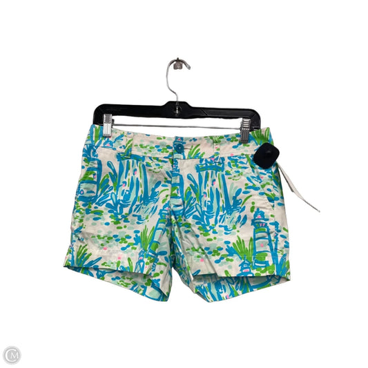 Shorts Designer By Lilly Pulitzer In Blue & Green, Size: 0