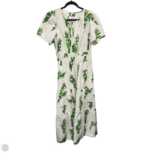 Dress Casual Maxi By Anthropologie In Green & White, Size: L
