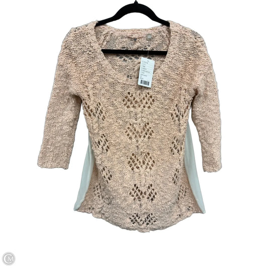 Sweater By Anthropologie In Peach, Size: Xs