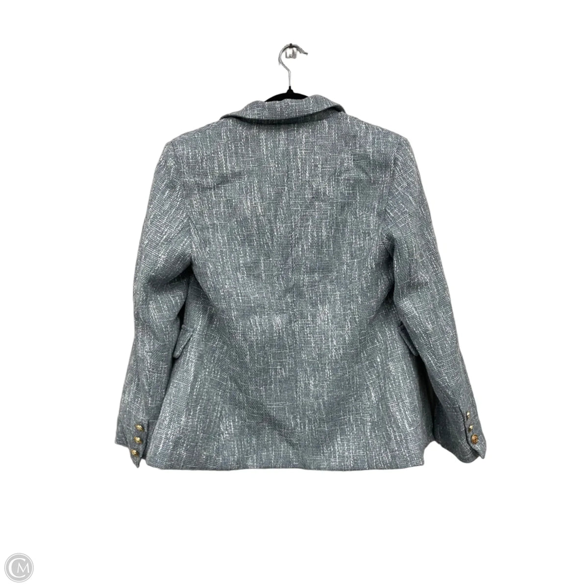 Blazer By Clothes Mentor In Blue & White, Size: S