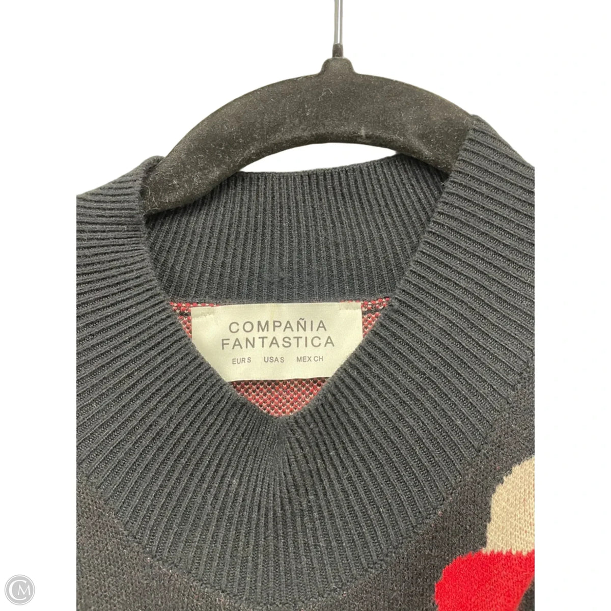 Sweater By Cmc In Black & Red, Size: S