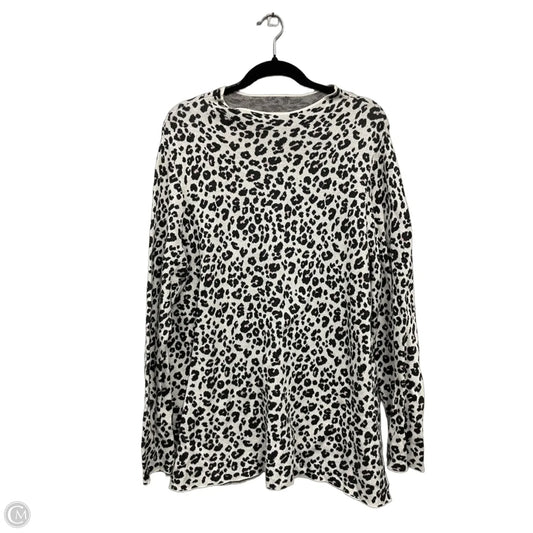 Sweater By Loft In Black & White, Size: Xxl