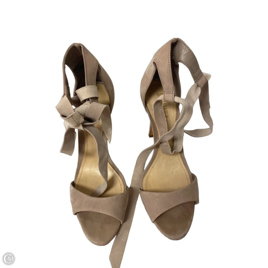 Sandals Heels Stiletto By Schutz In Beige, Size: 7