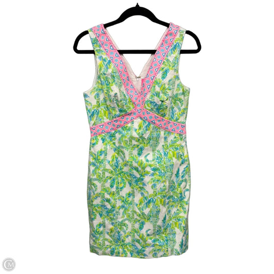 Dress Designer By Lilly Pulitzer In Green & Pink, Size: 4