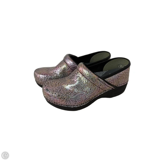 Shoes Heels Wedge By Dansko In Black & Green, Size: 6.5