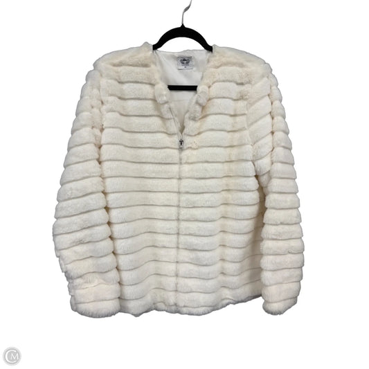 Jacket Faux Fur & Sherpa By Clothes Mentor In Cream, Size: Xl