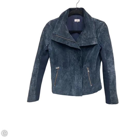 Jacket Moto By Ecru In Blue, Size: Xs