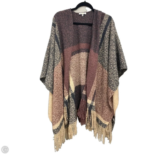 Sweater Cardigan By Woven Heart In Grey & Pink, Size: Osfm