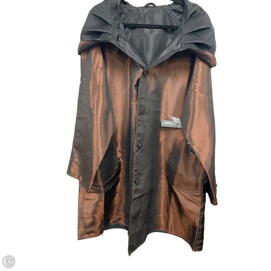 Coat Raincoat By Clothes Mentor In Black & Brown, Size: Xl