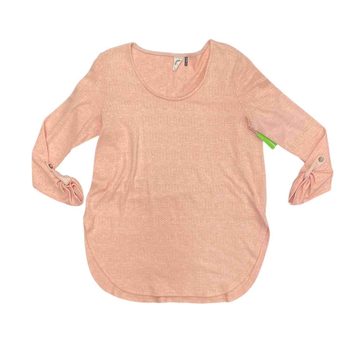 Top Long Sleeve Basic By Anthropologie In Pink, Size: Xs