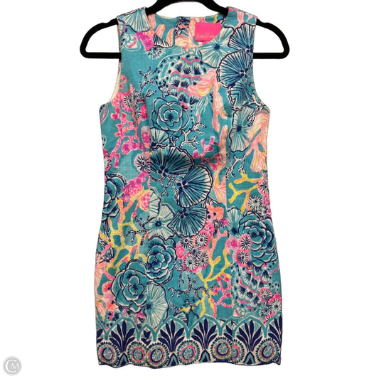 Dress Designer By Lilly Pulitzer In Blue & Pink, Size: 0p