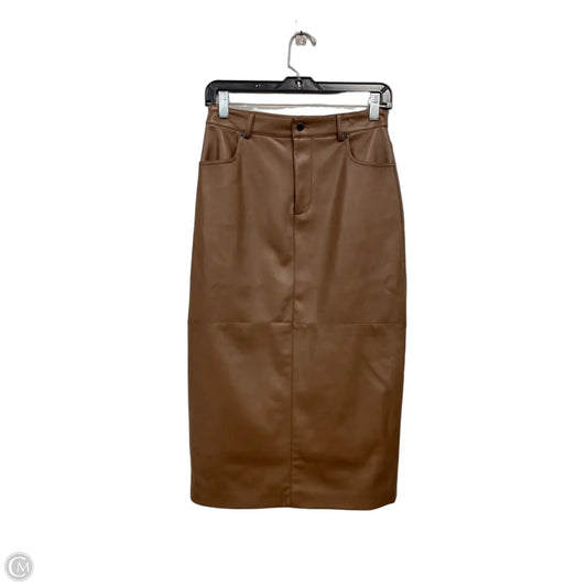 Skirt Midi By Saks Fifth Avenue In Brown, Size: Xs