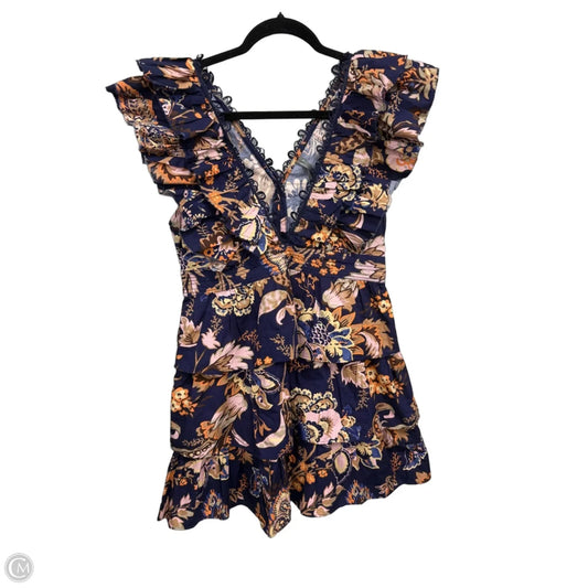 Dress Casual Short By Anthropologie In Blue & Orange, Size: M