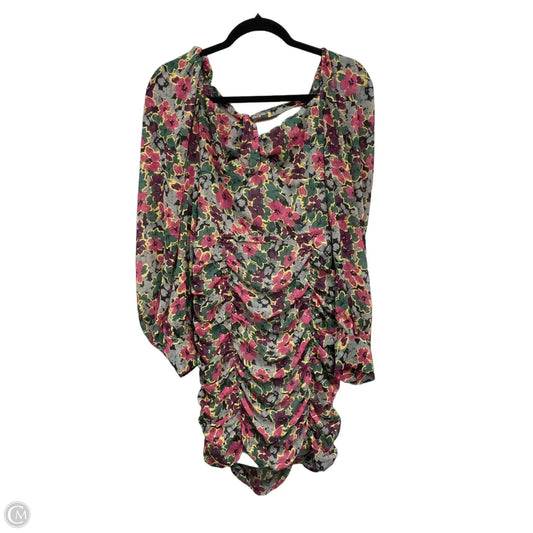 Dress Casual Short By Buddy Love In Green & Pink, Size: L