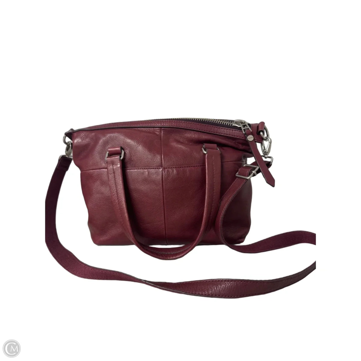 Handbag Leather By Fossil, Size: Small