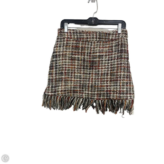 Skirt Mini & Short By Versona In Green & Orange, Size: M