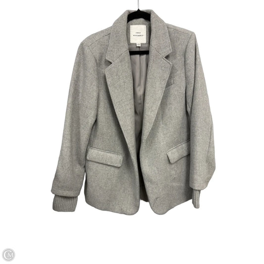 Coat Peacoat By Free Assembly In Grey, Size: Xl
