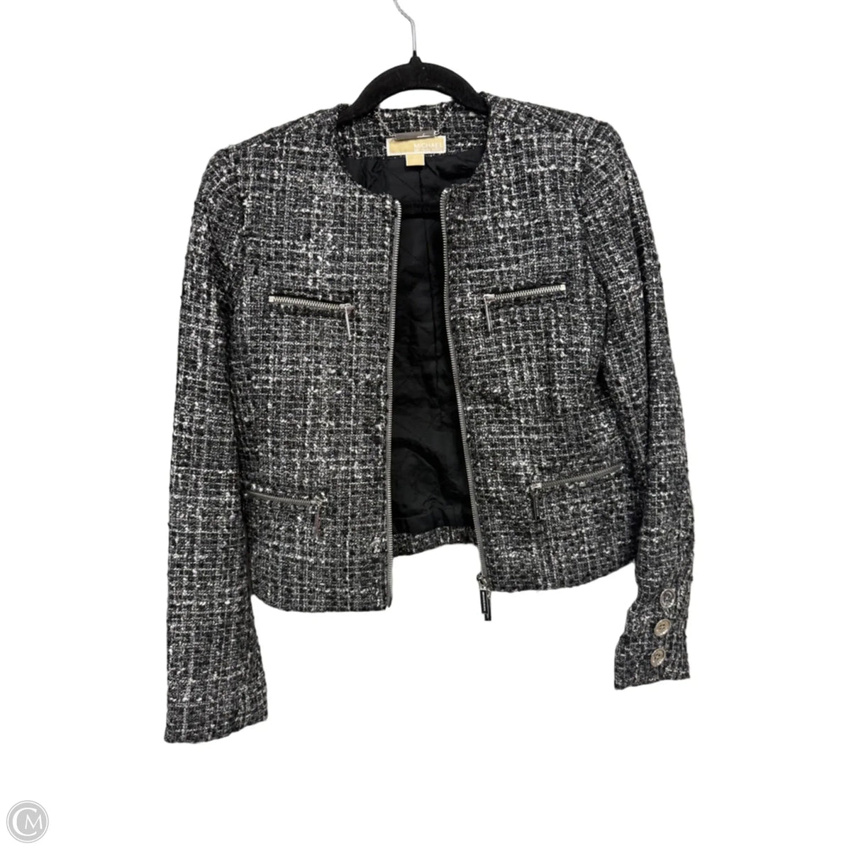 Blazer By Michael By Michael Kors In Black & White, Size: 4