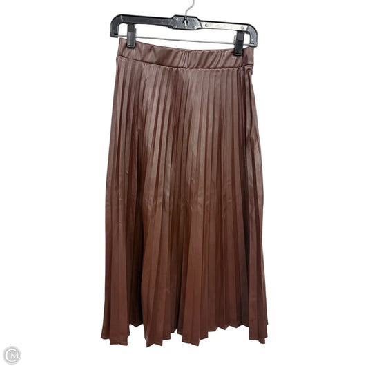 Skirt Midi By Haute Monde In Brown, Size: S