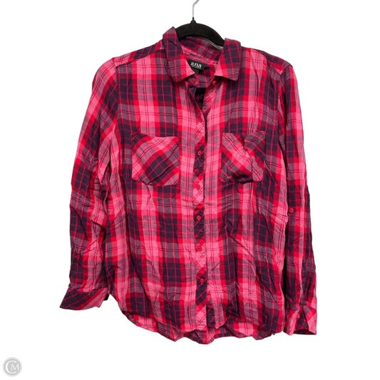 Blouse Long Sleeve By Ana In Pink & Red, Size: L