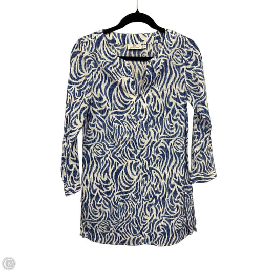 Dress Casual Short By Vineyard Vines In Blue & White, Size: Xxs