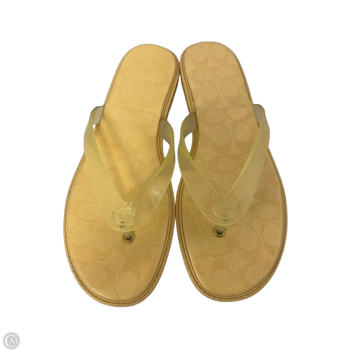 Sandals Designer By Coach In Yellow, Size: 10