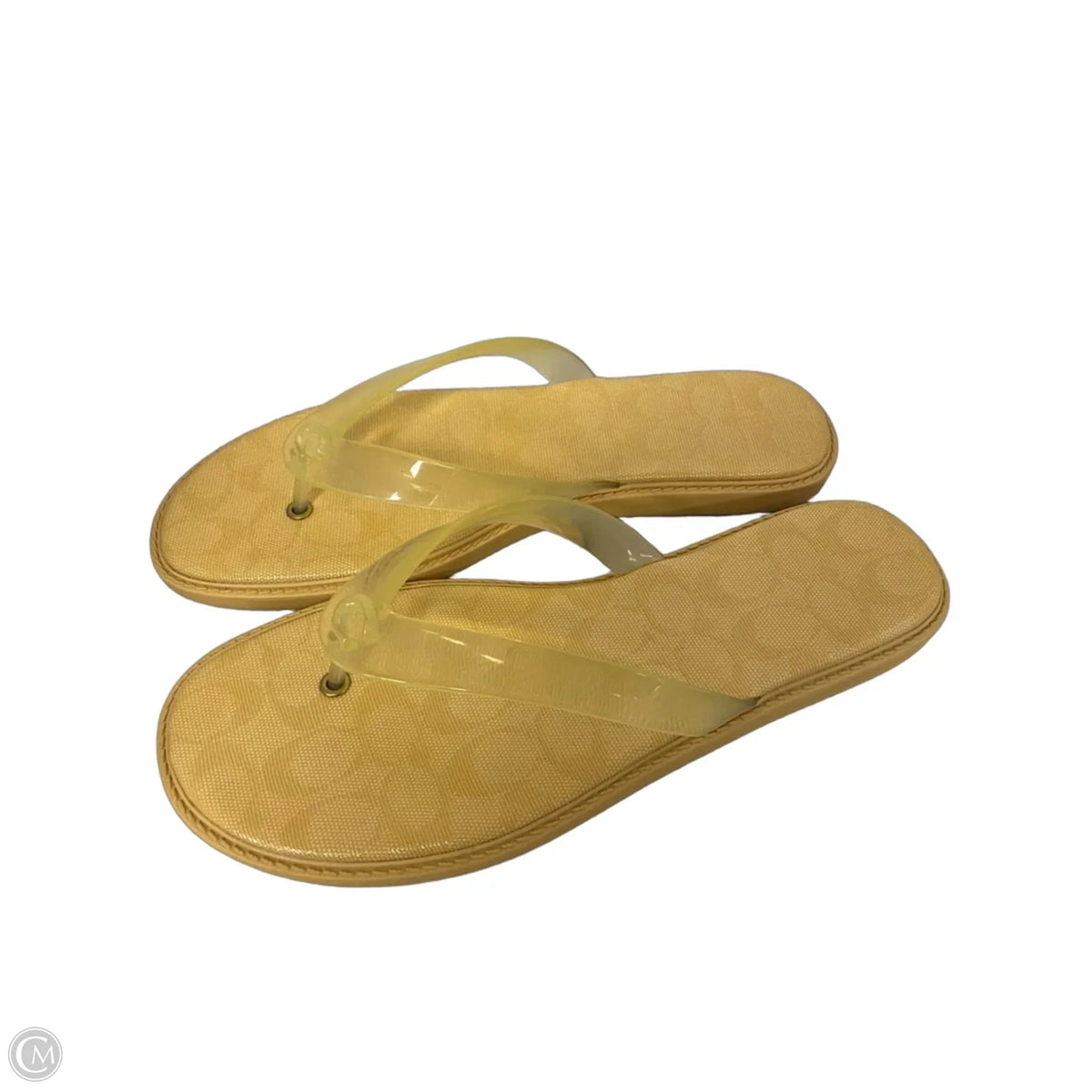 Sandals Designer By Coach In Yellow, Size: 10